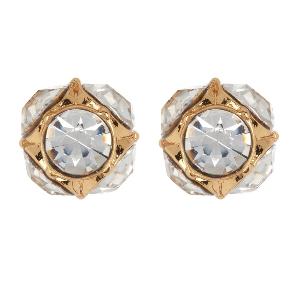 NWT: Kate Spade Round Crystal Stud Earrings